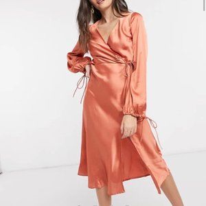 ASOS Satin Wrap Dress